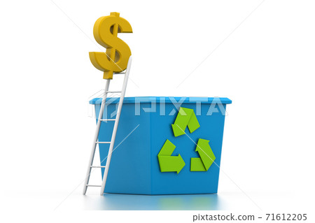 Recycling dollar symbol. 71612205