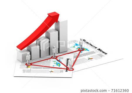 Business network with graph. - Stock Illustration [71612360] - PIXTA
