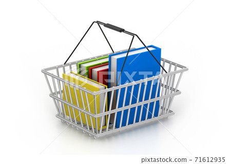 Books in shopping basket 71612935