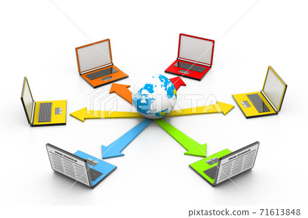 Global computer network. 71613848