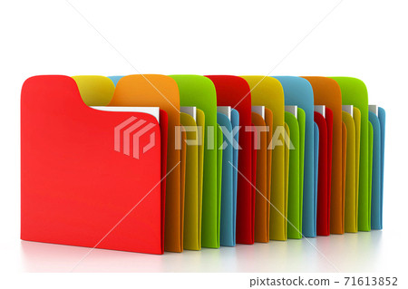 3d colorful folders - Stock Illustration [71613852] - PIXTA