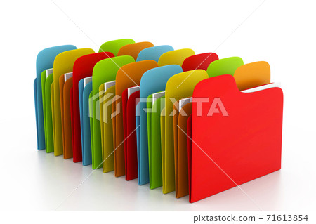 3d colorful folders. - Stock Illustration [71613854] - PIXTA