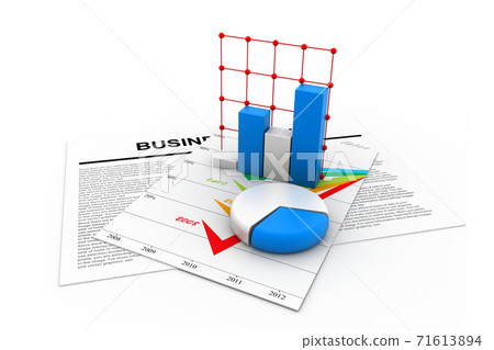 Business chart with growth graph. Business chart with growth graph. 71613894