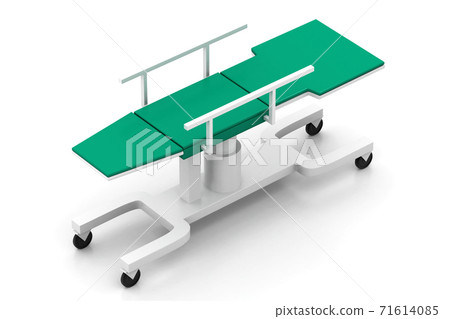 Medical bed on a white background. Medical bed on a white background. 71614085