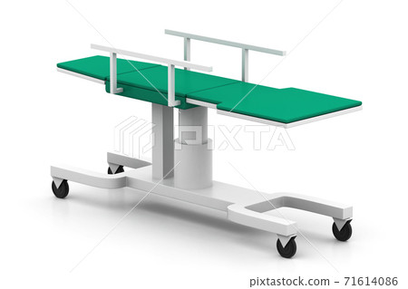 Medical bed on a white background. Medical bed on a white background. 71614086