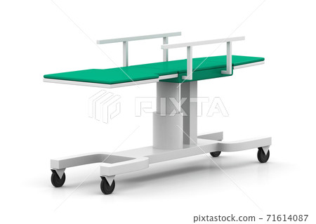 Medical bed on a white background Medical bed on a white background 71614087