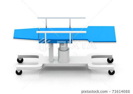 Medical bed on a white background. 71614088