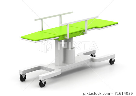 Medical bed on a white background. Medical bed on a white background. 71614089