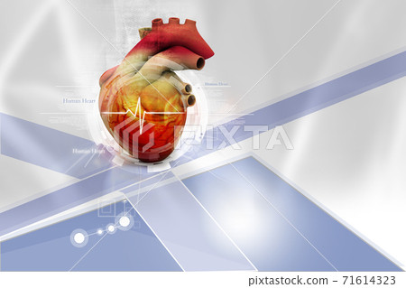 Human heart in abstract design. - Stock Illustration [71614323] - PIXTA