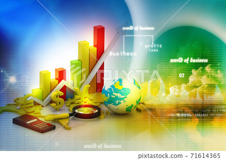 Digital illustration of Online exchange. 71614365