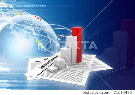 Business news and graph - Stock Illustration [71614450] - PIXTA