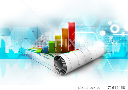 Business graph. Business graph. 71614468