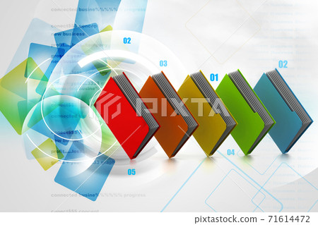 Colorfull folders in abstract background. 71614472