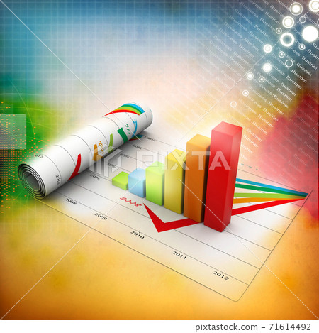 Business graph in abstract design Business graph in abstract design 71614492