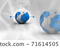 3d earth in abstract background 71614505