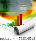 Business graph in abstract design 71614512
