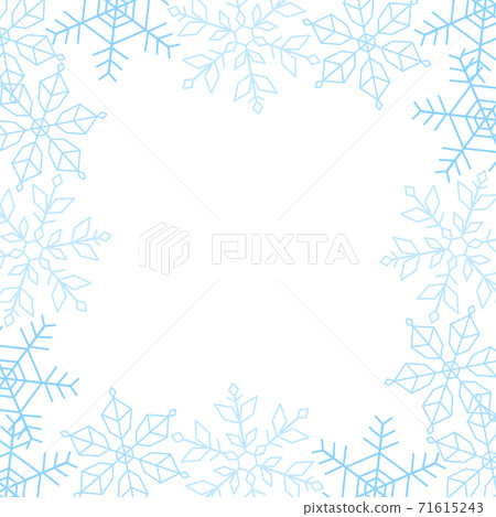 Snowflake frame square light blue - Stock Illustration [71615243] - PIXTA