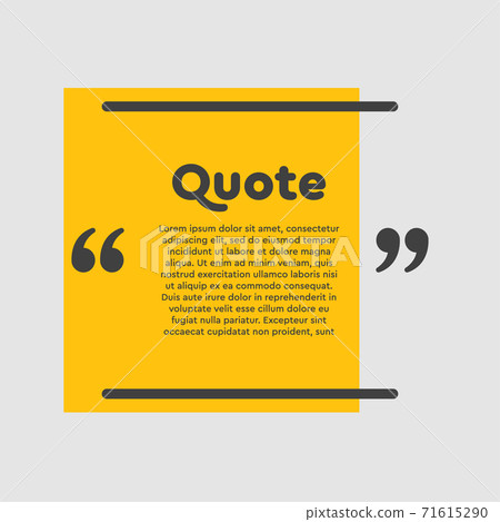 Vector background for quote with bracket, lines 71615290