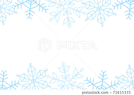 Snowflake frame rectangular light blue - Stock Illustration [71615335 ...