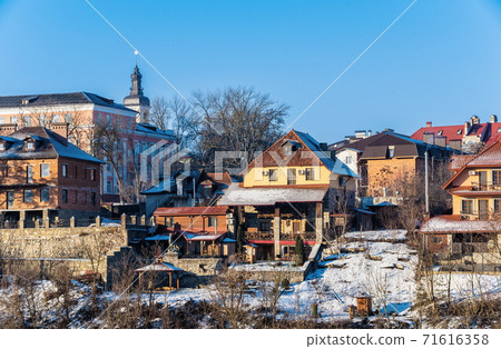 Kamianets-Podilskyi city view on a wintertime 71616358