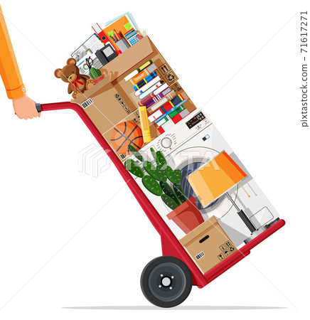 Hand truck and package for transportation. 71617271
