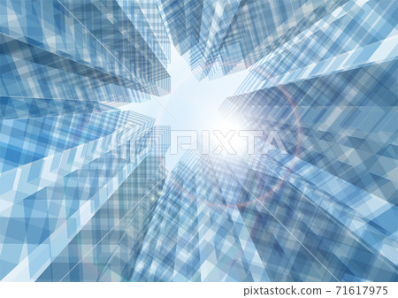 Image of a building town where the sky looking up is in the shape of a star, with flare, next to the vector illustration Image of a building town where the sky looking up is in the shape of a star, with flare, next to the vector illustration 71617975