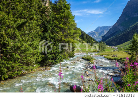 Doron river in Vanoise national Park valley, French alps 71618318