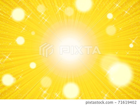 放射狀呈黃色閃爍的背景圖 71619402