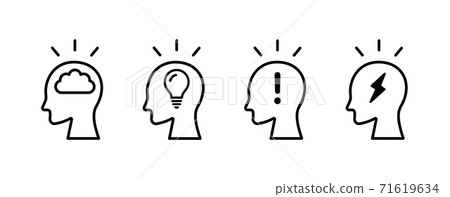 Inspiration icon set / light bulb / person / idea / business / discovery / solution / idea / understanding Inspiration icon set / light bulb / person / idea / business / discovery / solution / idea / understanding 71619634