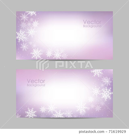 Set of vector banners with winter pattern Set of vector banners with winter pattern 71619929