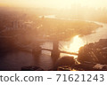 London aerial view with Tower Bridge, UK 71621243