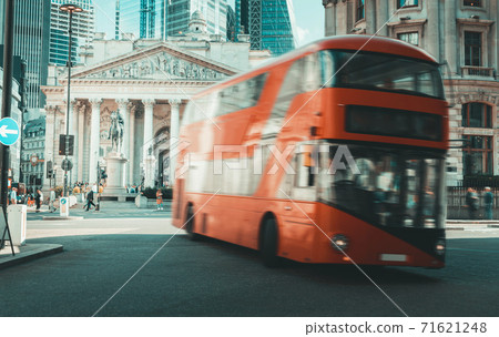Royal Exchange, London With Red bus Royal Exchange, London With Red bus 71621248
