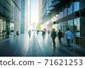 business people, modern buildings and Tower Bridge, London, UK 71621253