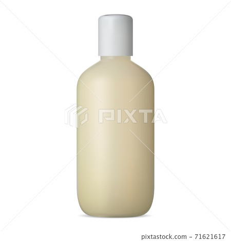 Shampoo bottle. Plastic cosmetic mockup blank 71621617