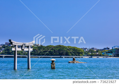 三島水域風光（三島神社，水下鳥居，柏井濱北公園）[福岡市東區] 71621927