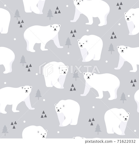 Christmas seamless pattern with polar bear background, Winter pattern with white bear, wrapping paper, winter greetings, web page background, Christmas and New Year greeting cards Christmas seamless pattern with polar bear background, Winter pattern with white bear, wrapping paper, winter greetings, web page background, Christmas and New Year greeting cards 71622032