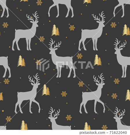 Christmas seamless pattern with reindeer background, Winter pattern with reindeer, wrapping paper, winter greetings, web page background, Christmas and New Year greeting cards Christmas seamless pattern with reindeer background, Winter pattern with reindeer, wrapping paper, winter greetings, web page background, Christmas and New Year greeting cards 71622040