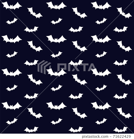 Vector seamless pattern of white bat silhouette - Stock Illustration ...