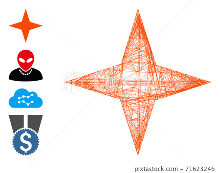 Net Space Star Vector Mesh 71623246