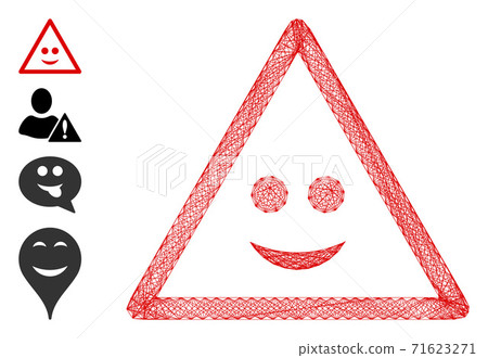 Network Smile Warning Vector Mesh - Stock Illustration [71623271] - PIXTA