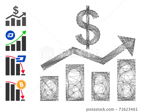 Net Sales Chart Vector Mesh 71623481