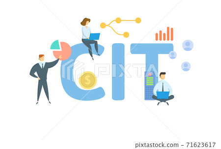 CIT, Corporate Income Tax. Concept with keywords, people and icons. Flat vector illustration. Isolated on white. CIT, Corporate Income Tax. Concept with keywords, people and icons. Flat vector illustration. Isolated on white. 71623617