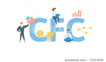 CFC, Court of Federal Claims. Concept with keywords, people and icons. Flat vector illustration. Isolated on white. 71623630