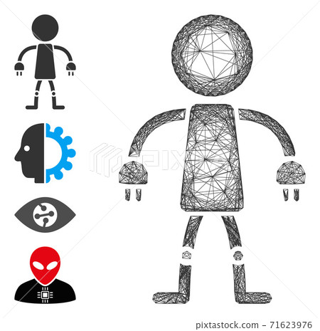 Network Robot Vector Mesh 71623976