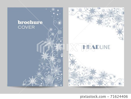 Modern brochure cover design with winter pattern 71624406