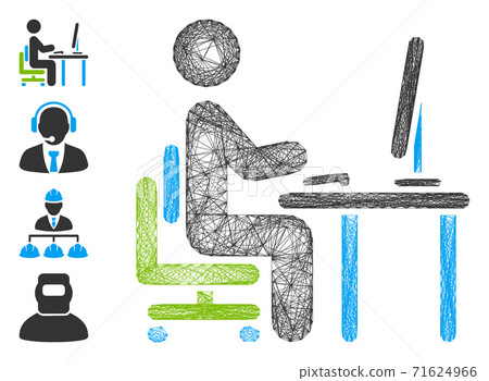 Linear Office Work Vector Mesh Linear Office Work Vector Mesh 71624966