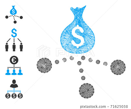 Linear Money Distribution Vector Mesh 71625038
