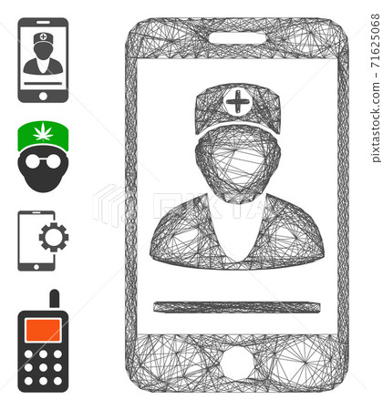 Linear Mobile Doctor Vector Mesh 71625068