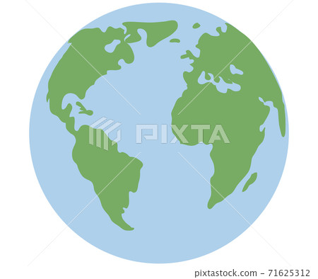 Earth globe isolated on white background. Flat planet icon. Earth globe isolated on white background. Flat planet icon. 71625312