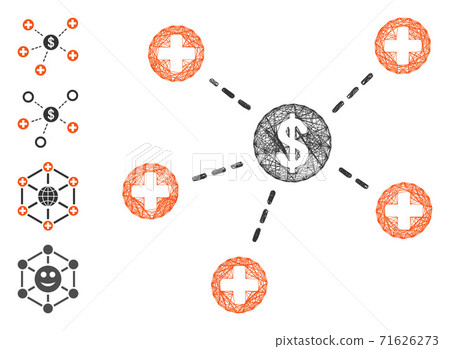 Net Financial Medical Links Vector Mesh 71626273